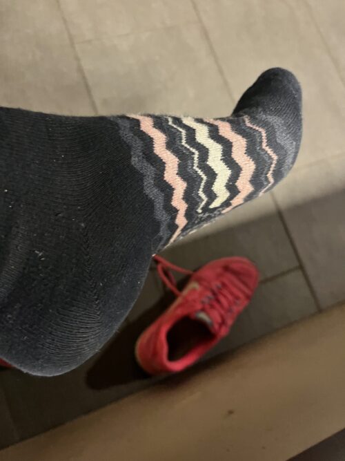 Socken im Gym getragen