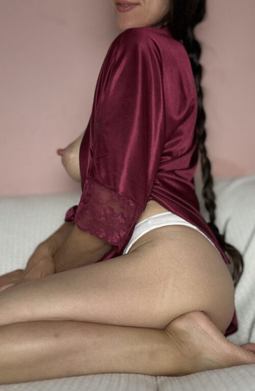 Sexy Kimono Morgenmantel in Satin