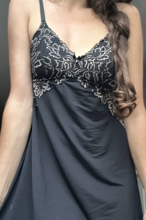 Nachtkleid schwarzes Negligé