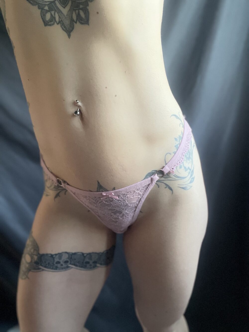 discreet pink thong