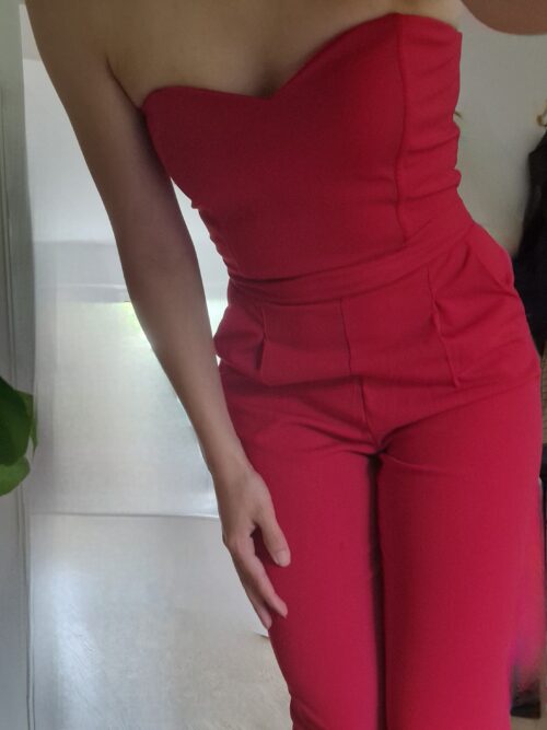 Red jumpsuit
