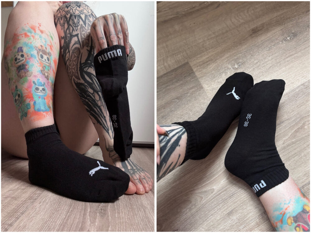 Schwarze duftende Puma Socken 🖤