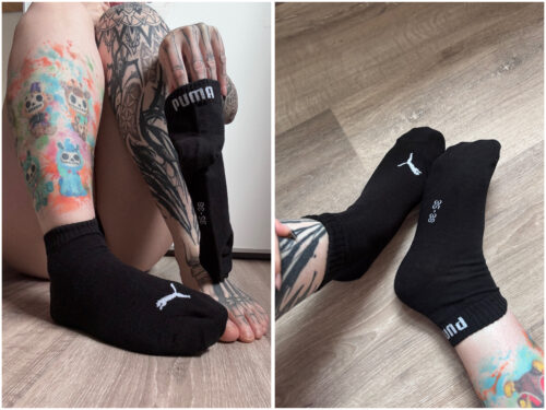 Schwarze duftende Puma Socken 🖤 – Strümpfe