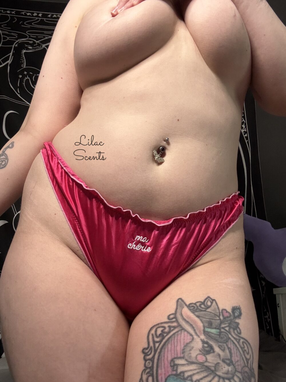 Niedlicher pinker Tanga – Getragene Slips