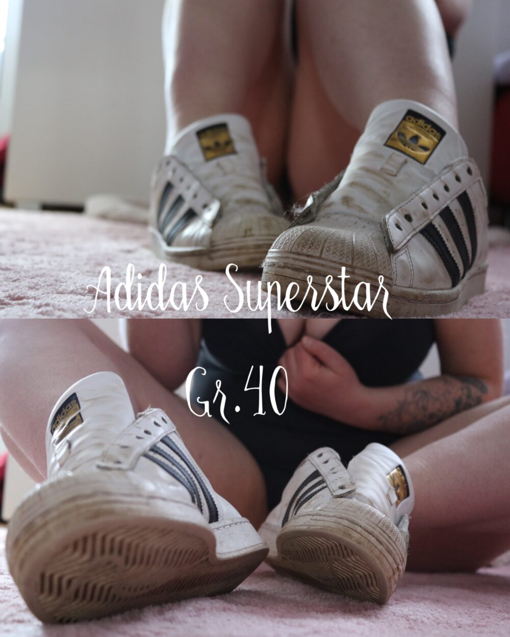 Sneaker Superstar mit goldenen Akzenten