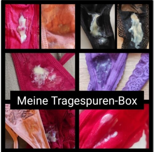 Laras Tragespuren-Box - 100 Fotos - Fotzensirup Ausfluss Pussycreme Saft Schleim Höschen Bilder