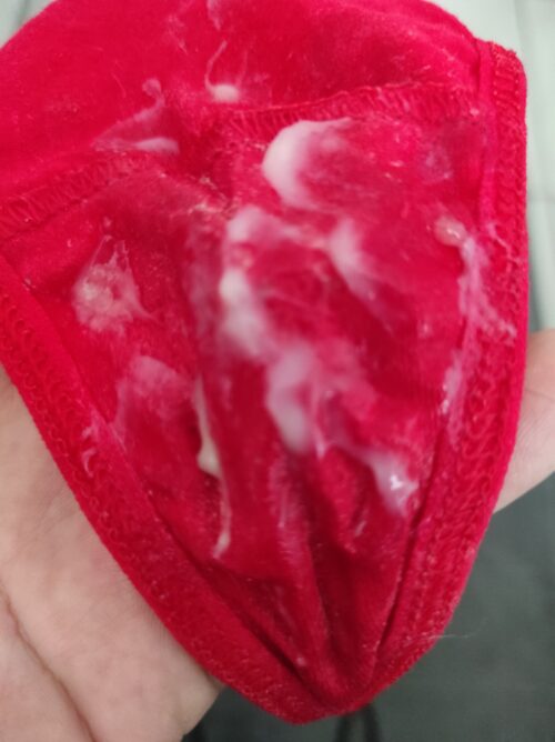 Orgasmus-Höschen - Slip Tanga String SB Ausfluss Creme Schleim