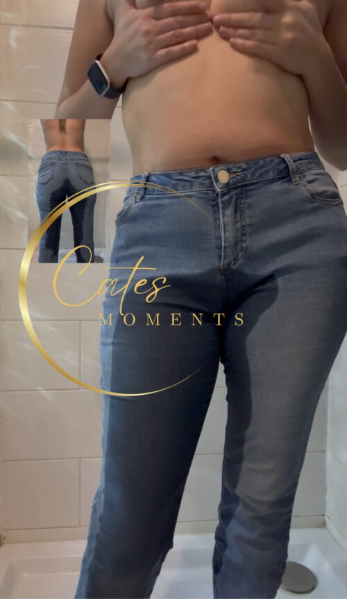 Jeanspiss mit Orgasmus