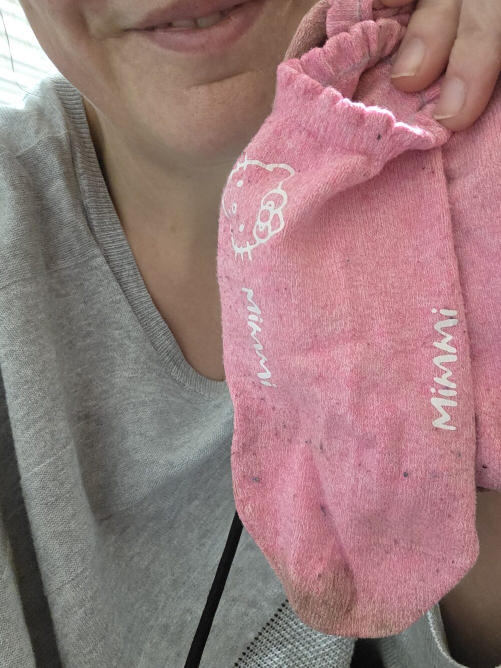 😱💗Unikat Sockis " Mimmi " mit hello kitty drauf selbst geplottet