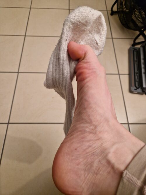 Weiße Kuschelwintersocken