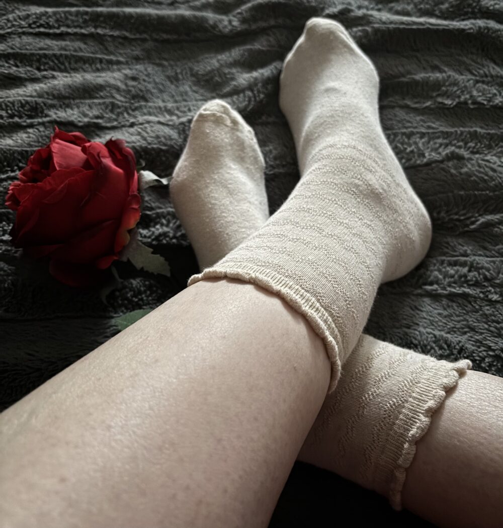 Socken Cremefarbene mit Muster