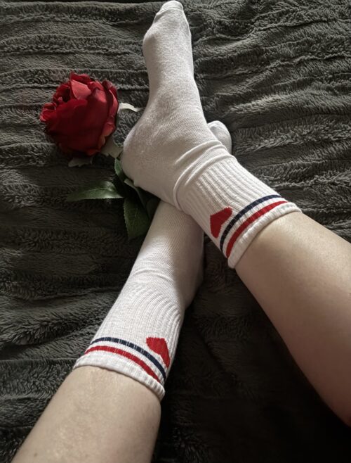 Tennissocken weiß gestreift