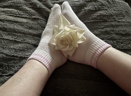 Socken weiß gestreift 💋