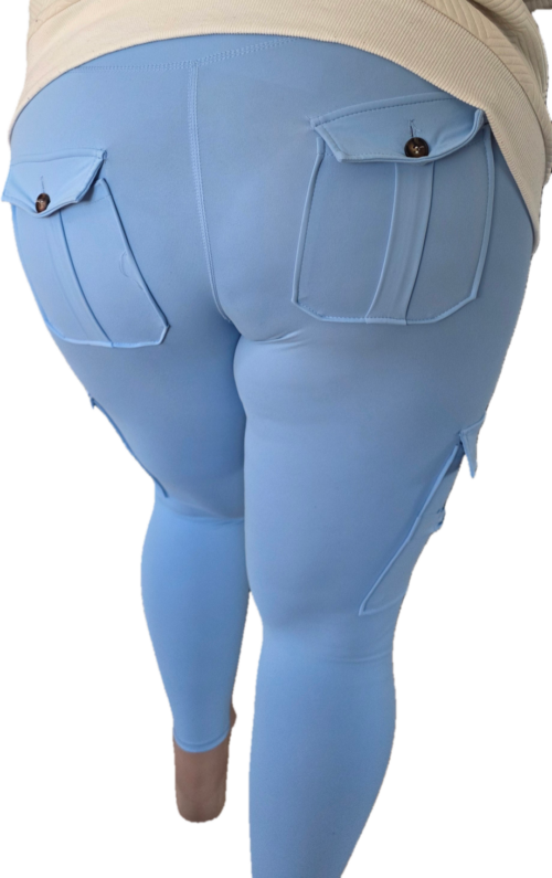 Blaue Leggins