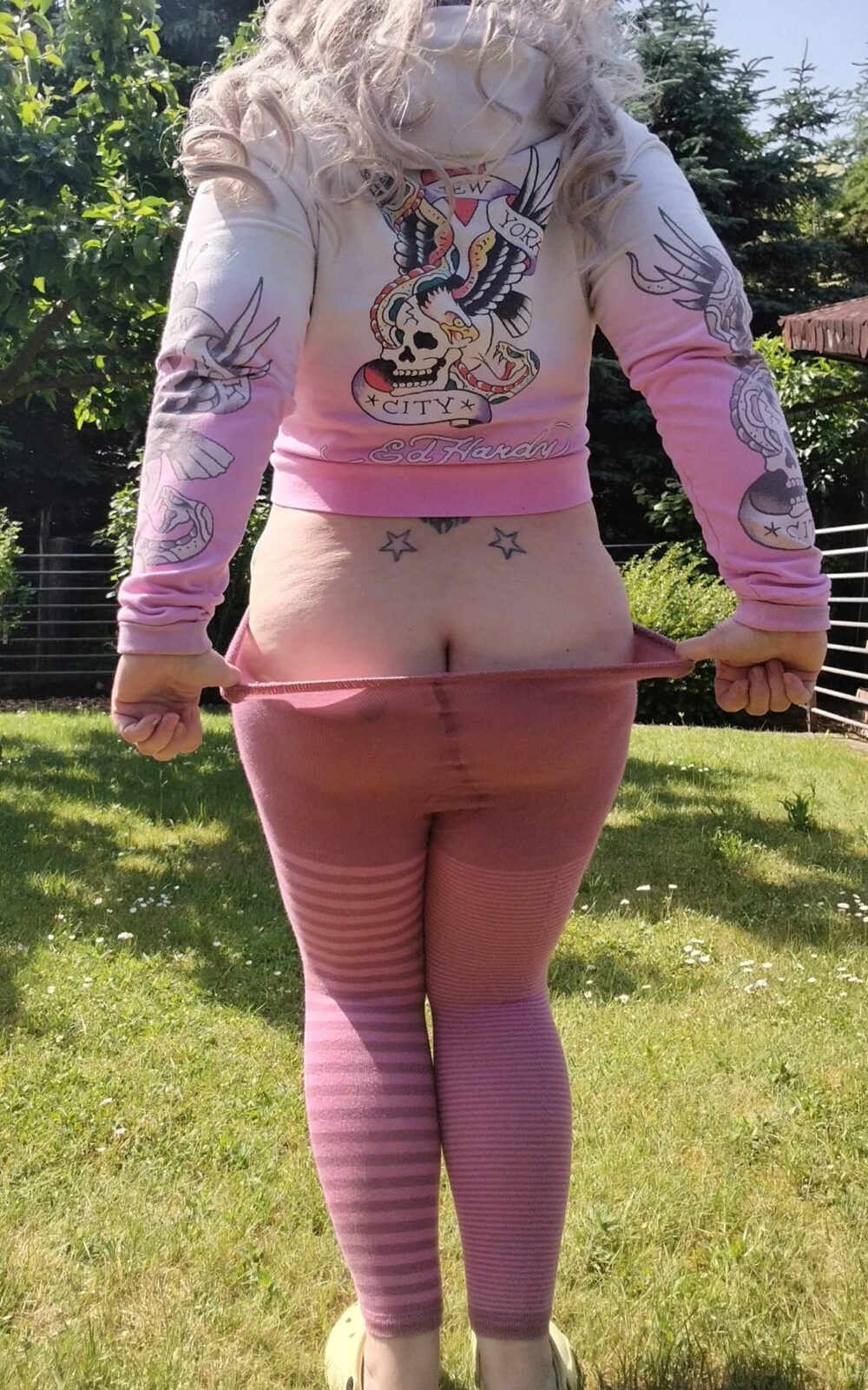 Ohne Slip getragen