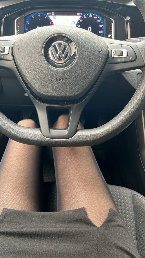 Nylon tights scented worn for you